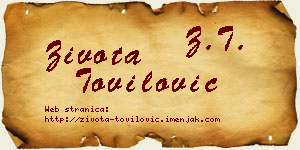 Života Tovilović vizit kartica